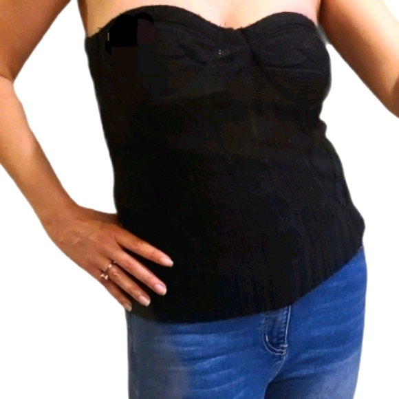 ⚡2/$25-C'est Moi cable knit sweater bustier - Picture 8 of 8